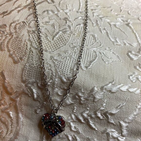 👠Yee Qin multicolor Rhinestones heart pendant - Picture 5 of 5